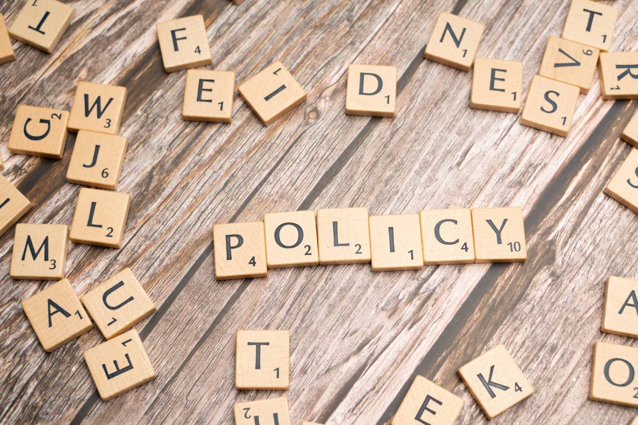 The word policy in tiles